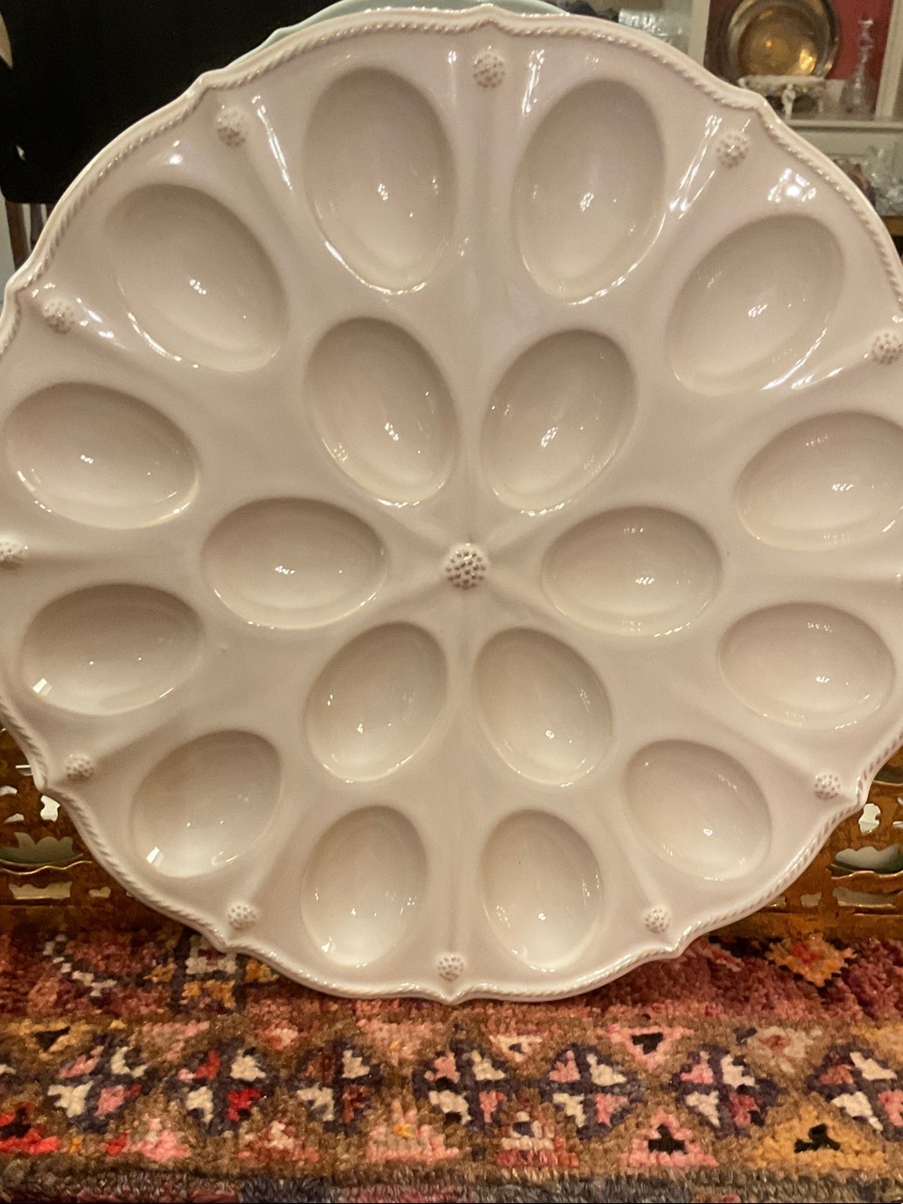Juliska 18 hole egg tray!  Berry & Thread.  Never used.  14” .  So gorgeous.